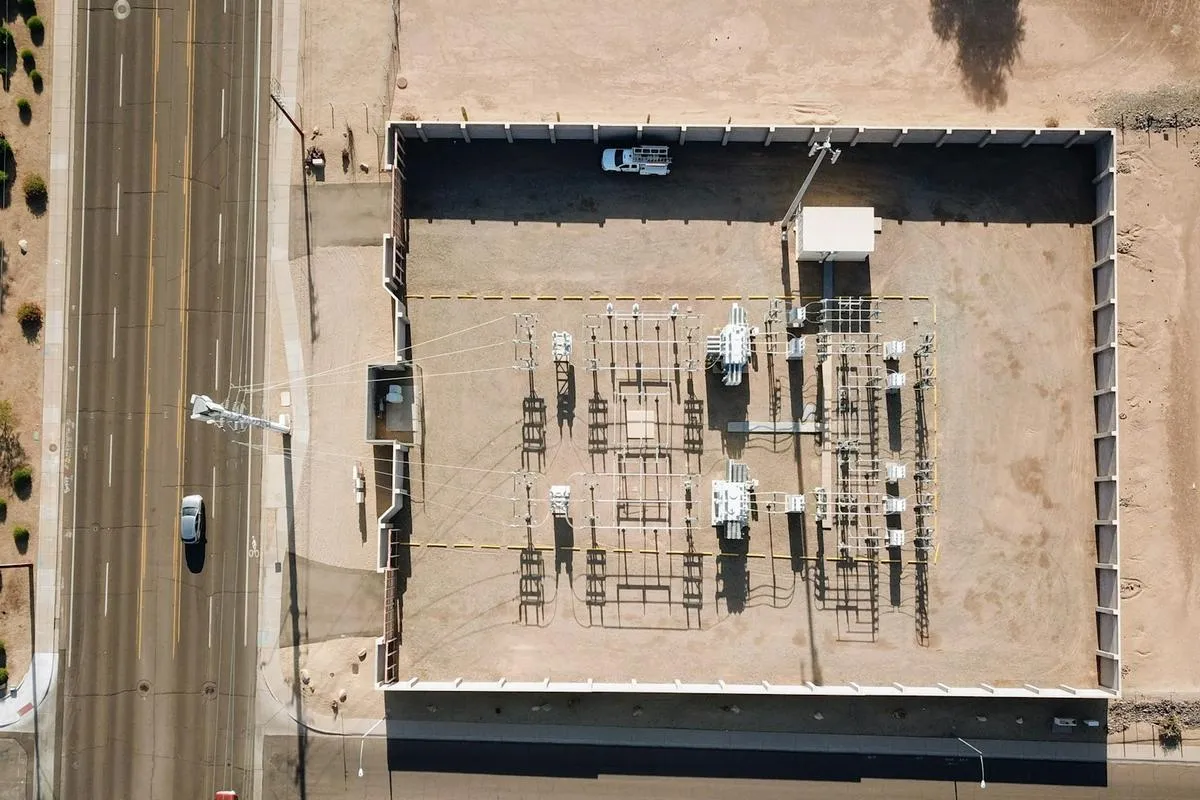 Rows of servers inside a modern data center
