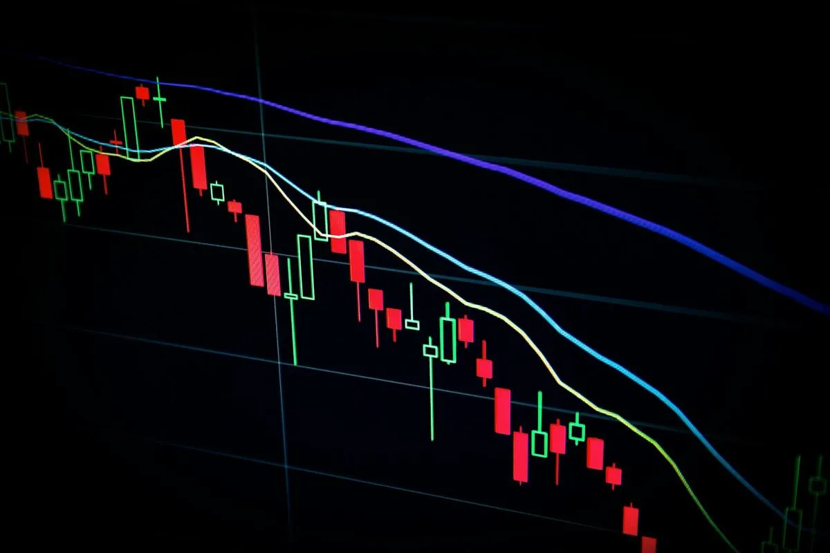 Dramatic upward spike on a stock market chart representing extreme price movement.