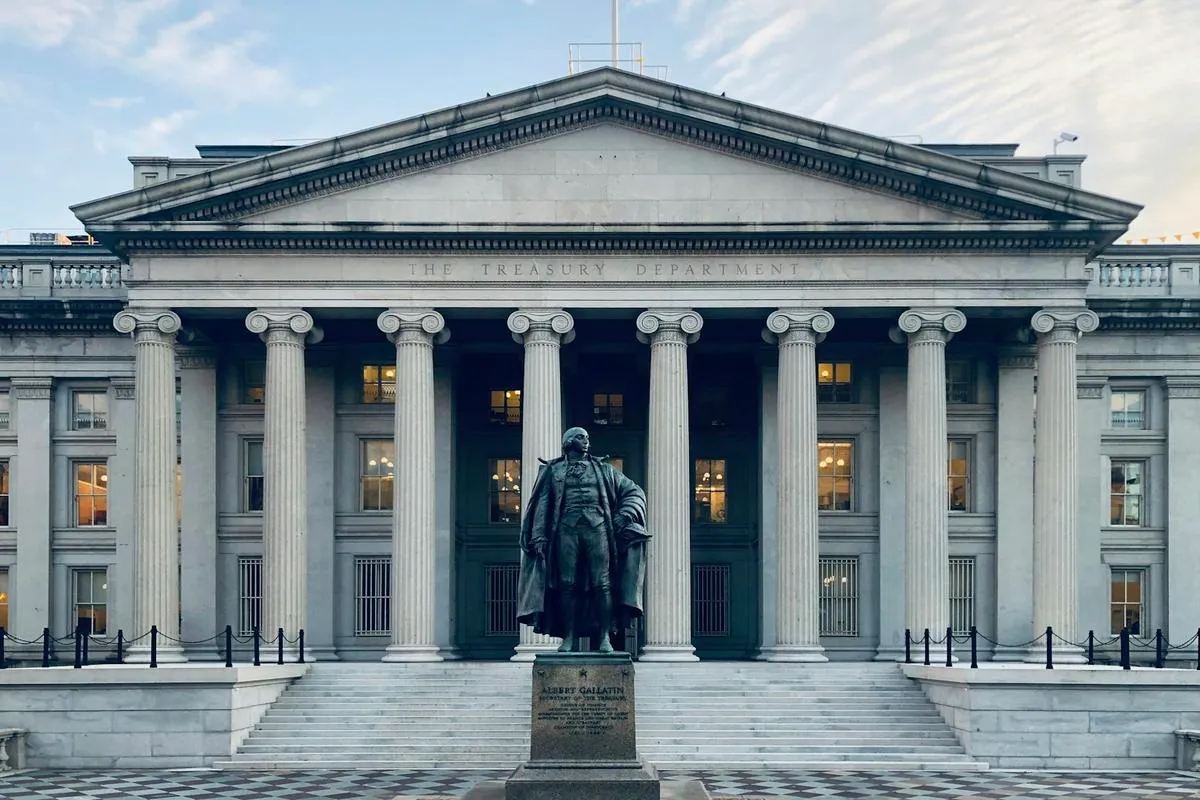 US Treasury building in Washington DC